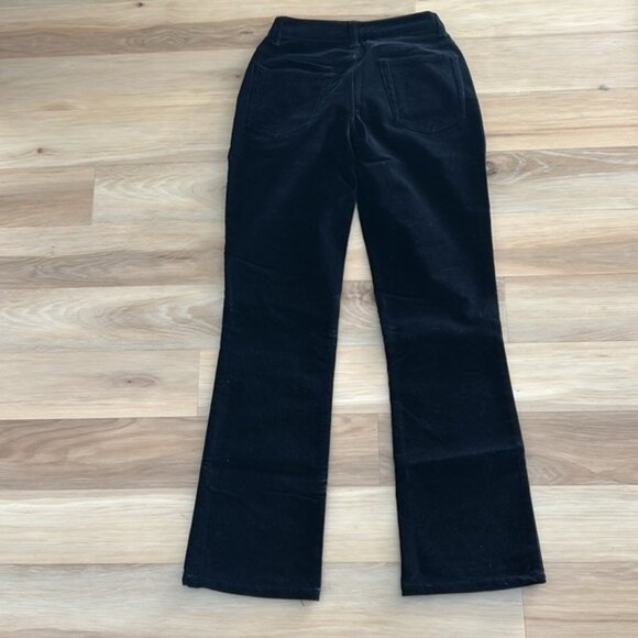 Black Jeanology Velvet Pants Straight Leg - Picture 3 of 3